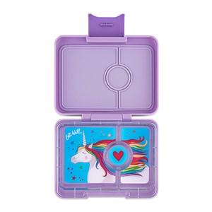 Yumbox - Madkasse Snack (3 rum), Lavende Purple / Unicorn